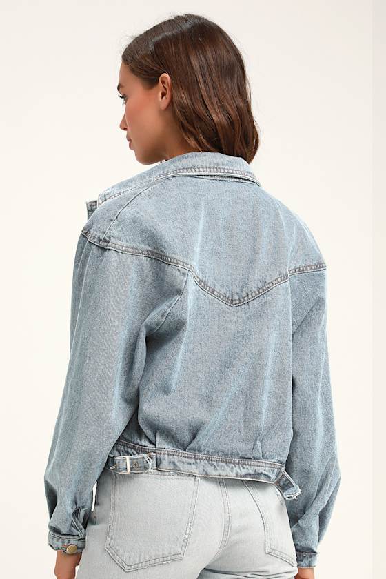 PYT Light Wash Denim Jacket 2