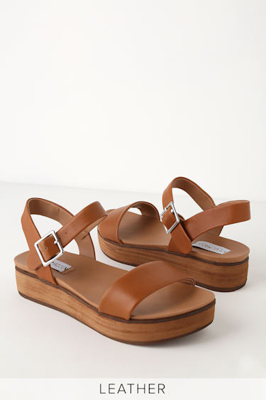 Cognac Leather Aida Steve Madden Cognac Leather Steve Madden Aida - Main Image