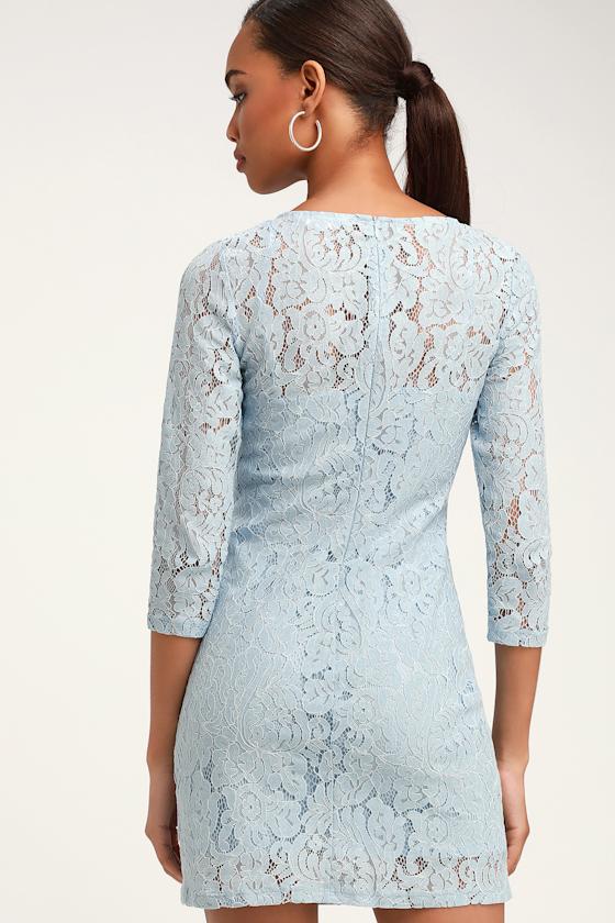 Light Blue Lace Bodycon Dress Evening Gowns Pale Blue Lace Midi Dress Pale  Blue Long Lace