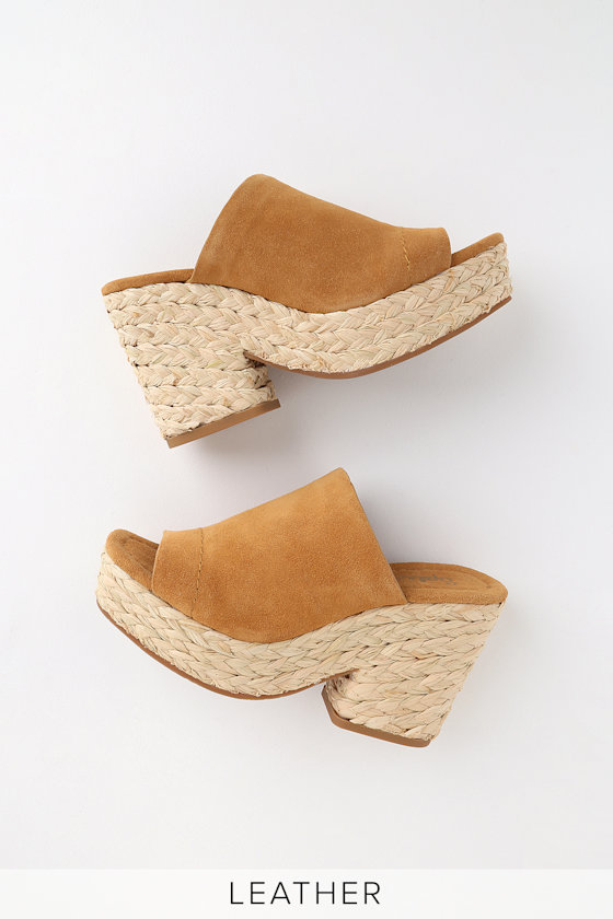 Splendid Theodore Suede Leather Mules Raffia Mules Mules Lulus