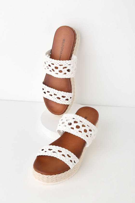 mia white sandals