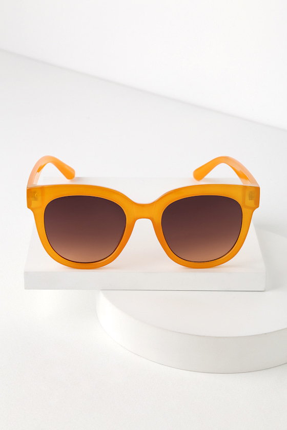 Cute Orange Sunglasses Oversized Orange Sunglasses Sunnies Lulus