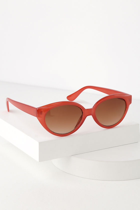 Throwback Red Orange Small Sunglasses 2