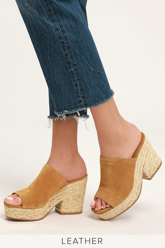 Theodore Ochre Yellow Suede Leather Raffia Peep-Toe Mules 5