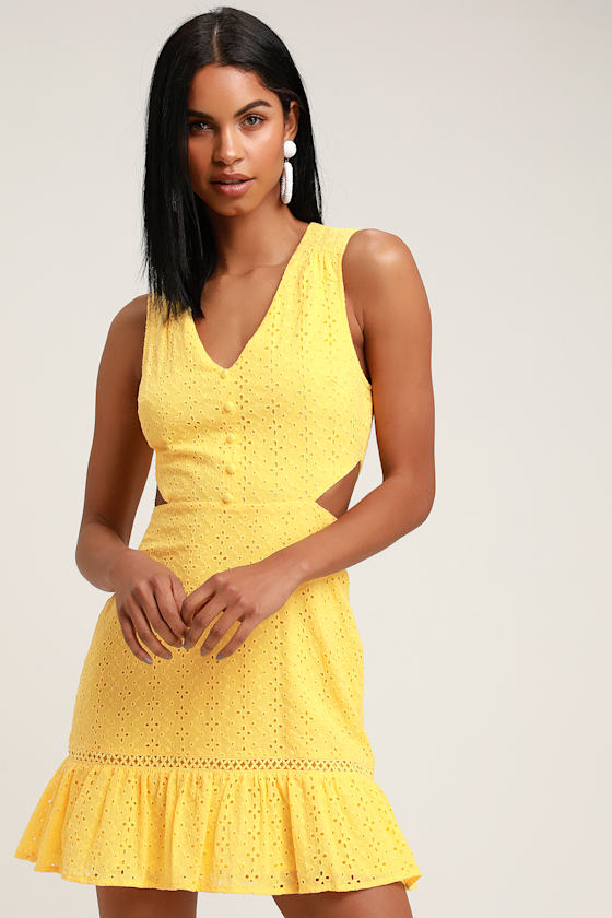 yellow lace dress lulus