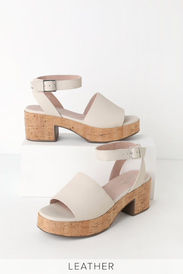 Seychelles Calming Influence White Platform Heels Sandals Lulus