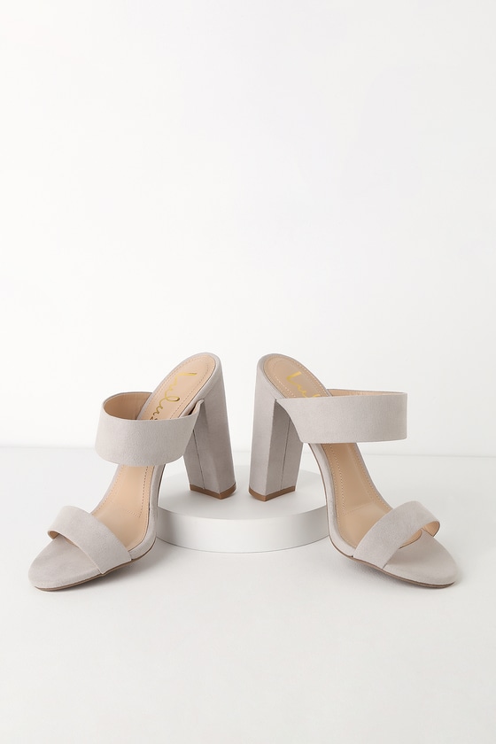 light grey high heels
