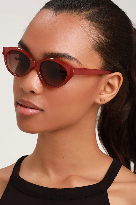 Throwback Red Orange Small Sunglasses 3
