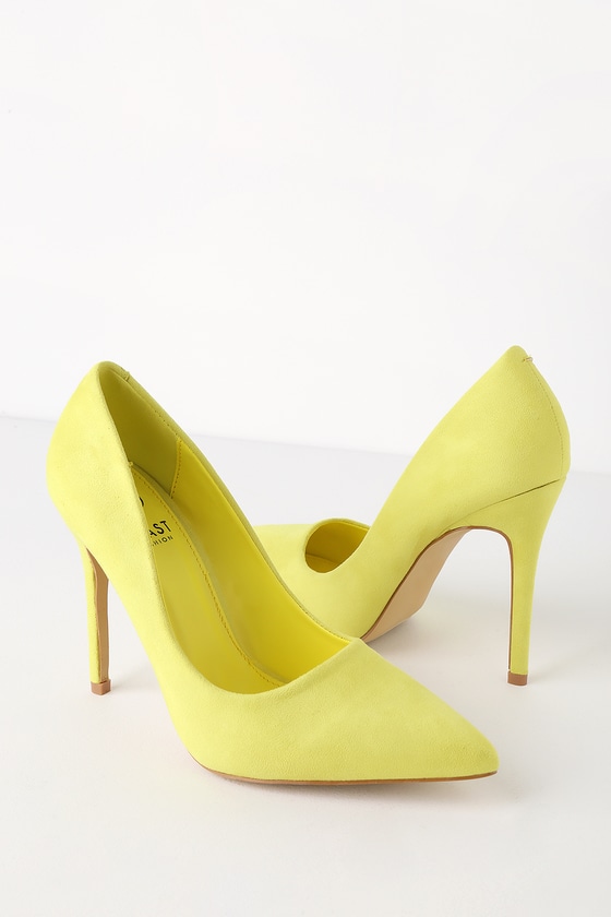 Jessica Simpson Neon Yellow Heels | Yellow heels, Heels, Heels shopping