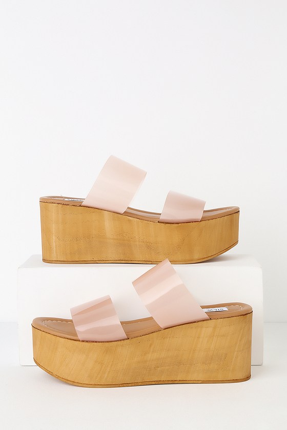 steve madden blush wedges