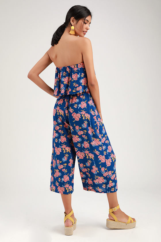 STRAPLESS JUMPSUIT WITH FRILL SHAKESPEARES GARDEN