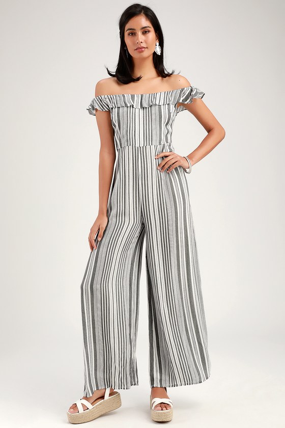 Cute Striped Jumpsuit - OTS Jumpsuit - Black and White Jumpsuit - Lulus