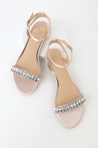 champagne colored flat sandals