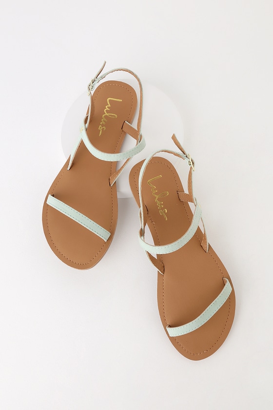 mint flat sandals