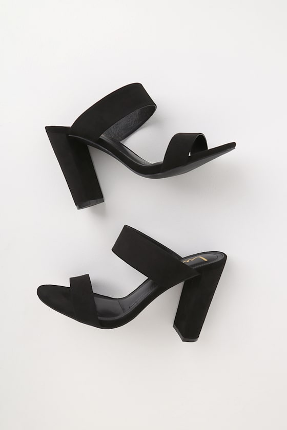 Marlowe Black Suede High Heel Sandals 2