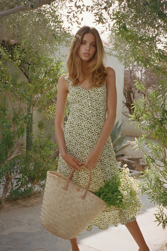 spring floral midi dresses