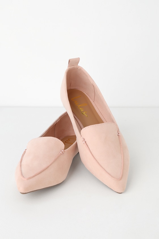 blush suede flats