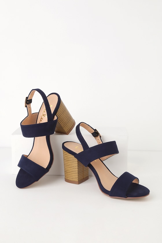 cute navy heels