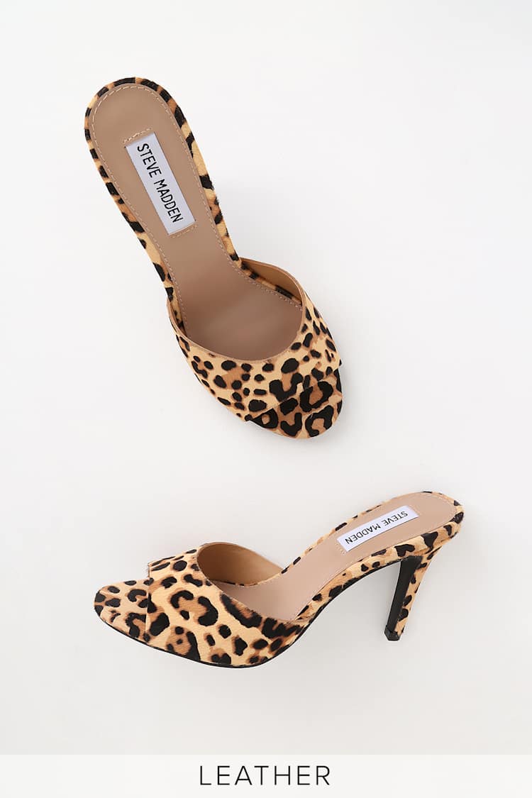 Humillar Ir al circuito simultáneo Steve Madden Erin - Leopard Cow Hair Heels - High Heel Sandals - Lulus