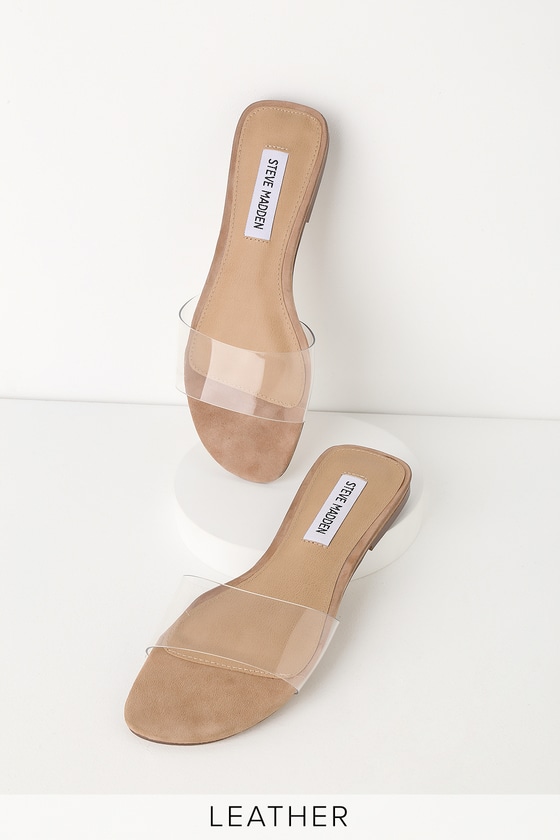 clear steve madden sandals