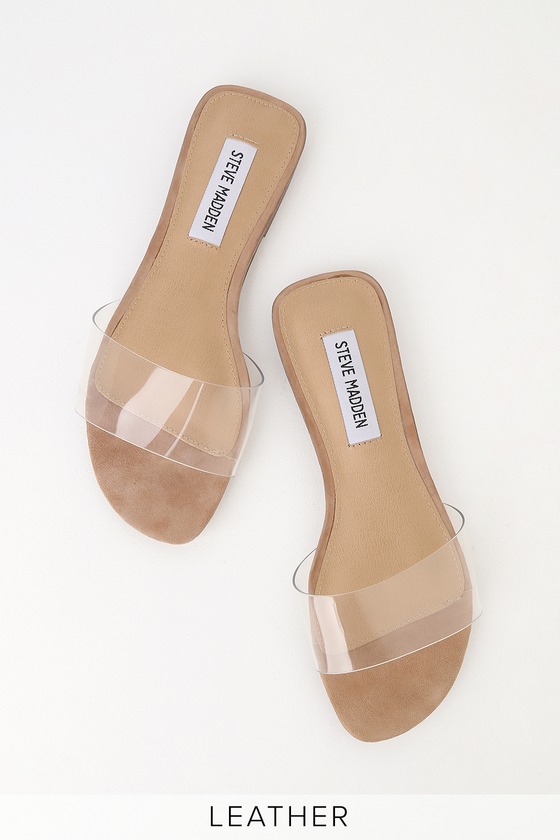 Bev Clear Vinyl Slide Sandals