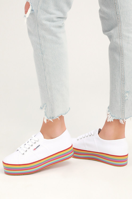 superga striped platform