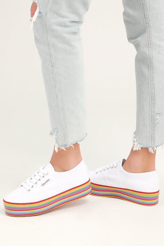 2790 COTW White Multi Platform Sneakers 2