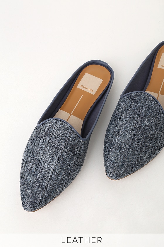 woven loafer slides