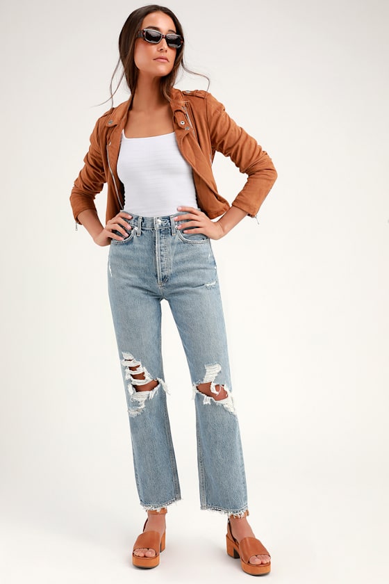 90's In Fall Out Light Wash Distressed Jeans 1