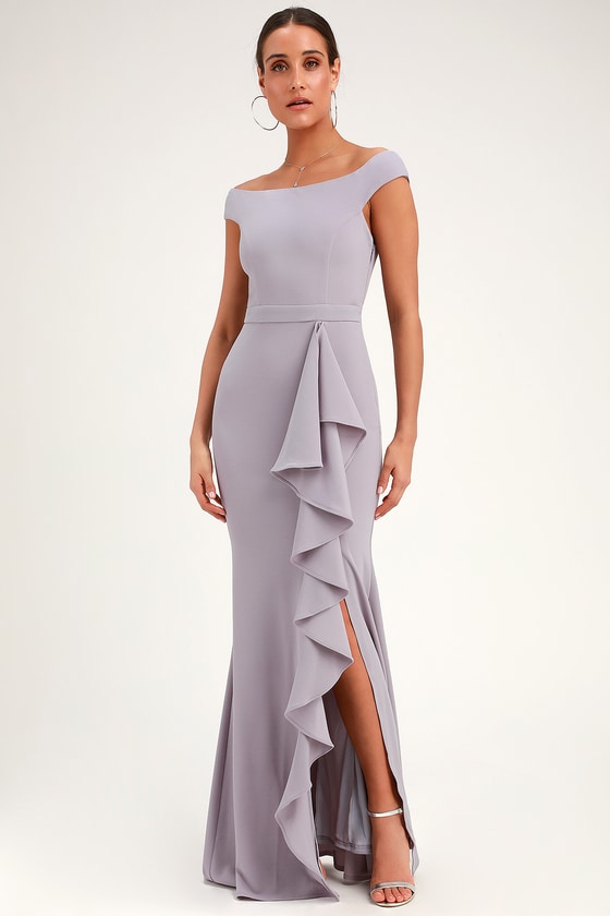Lovely Lavender Maxi Dress - Mermaid Dress - Ruffled Maxi Dress - Lulus