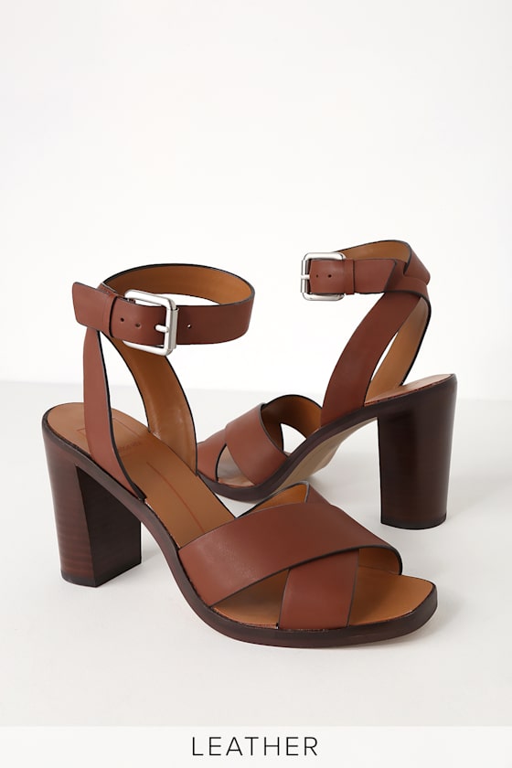 brown ankle strap heels