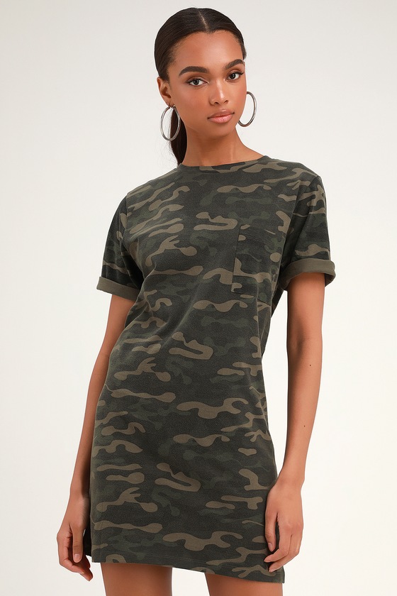 camo jersey dress