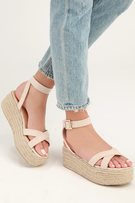 nude espadrille sandals