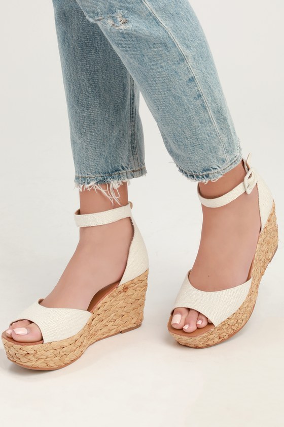 asos cream wedges