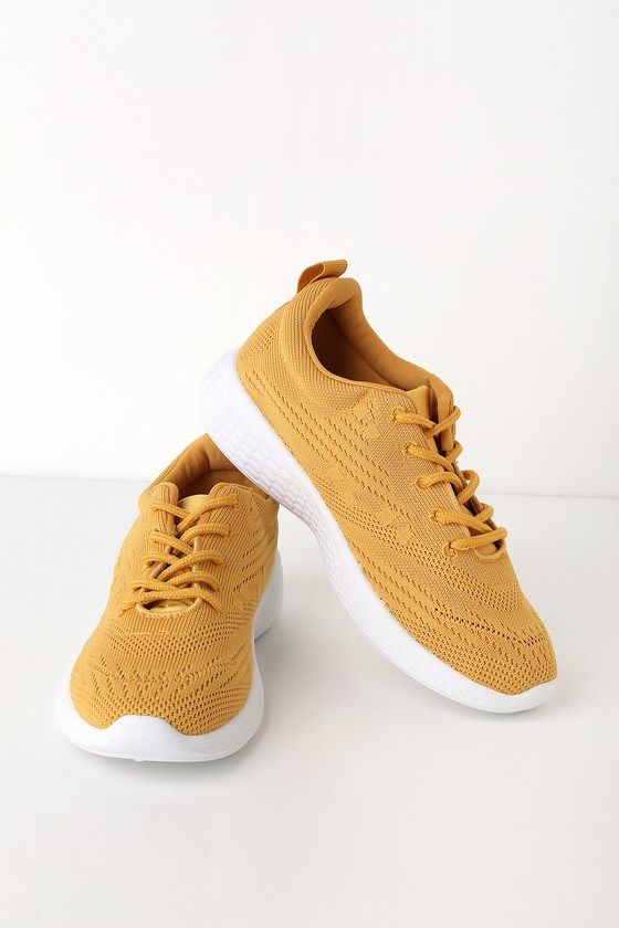 Malden Yellow Knit Sneakers