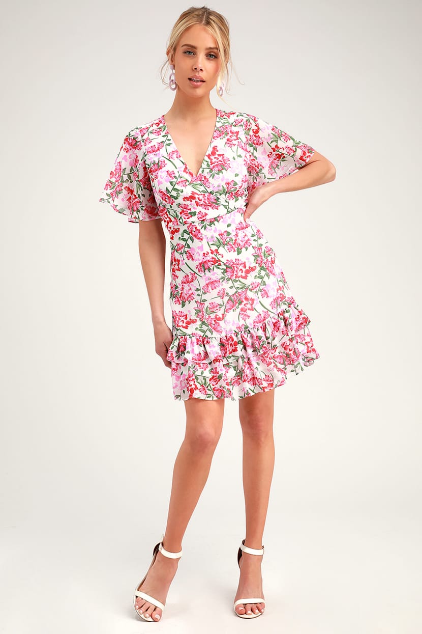 strapless open back dress Millà Women's Strapless Sakura Mini Dress with Accent Lacin - Pink main image 1