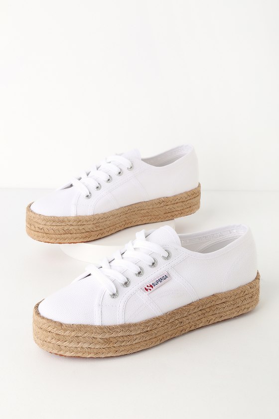 superga shoes white platform