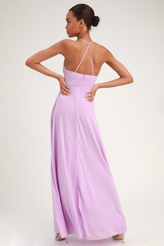 Stunning Maxi Dress Lavender Maxi Dress Backless Maxi Dress