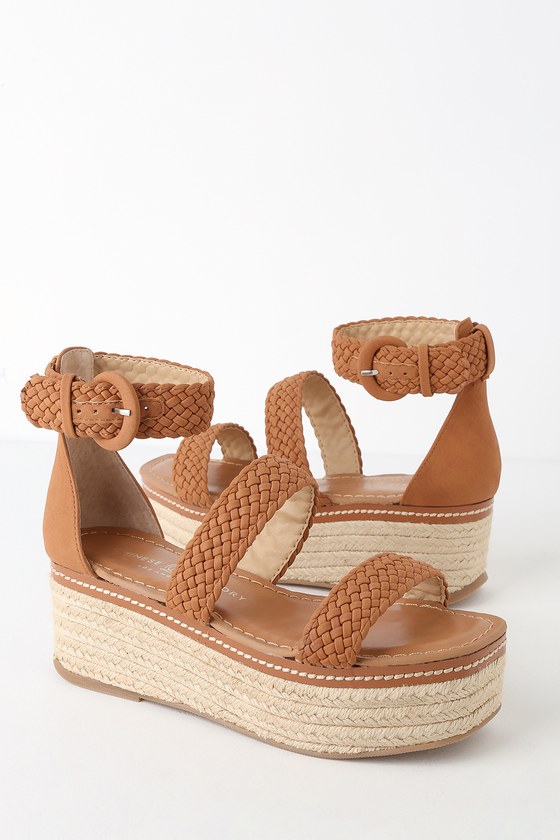tan espadrille flatform sandals