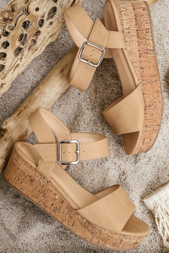 Cute Sand Cork Wedges Cork Wedge Sandals Sand Wedges