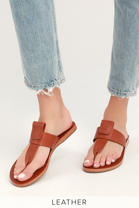 Mattise Rio - Genuine Leather Sandals - Brown Flat Sandals