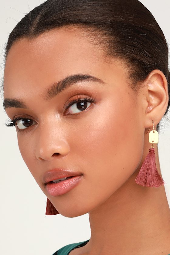 Cute Earrings Rusty Rose Earrings Tassel Earrings Earrings Lulus
