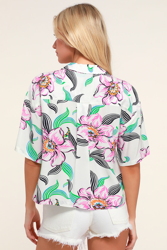 Levi's Mahina Shirt - Tropical Print Top - Collared Button-Up Top - Lulus