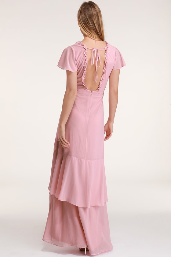 mauve pink gown