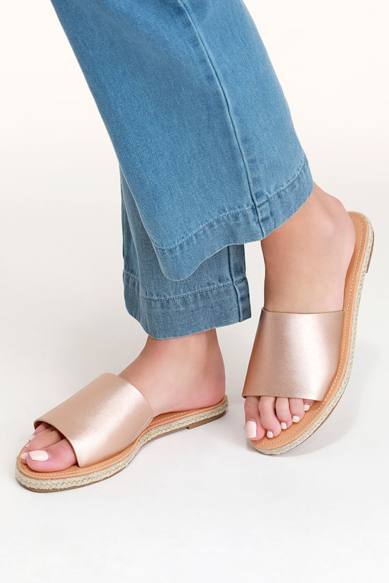 remy espadrille sandals rose gold