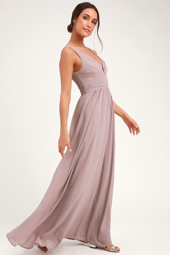 leading role taupe maxi dress