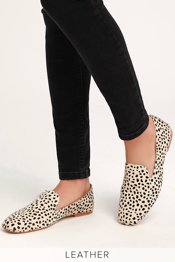 Wynter Leopard Calf Hair Loafers 6