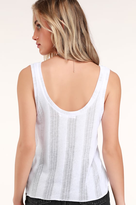 Project Social T Less is More - White Tank Top - Knit Tank Top - Lulus
