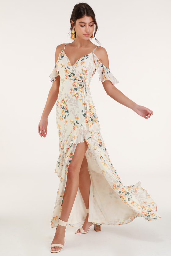 cream floral dress