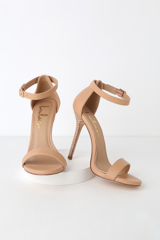 nude heel with ankle strap